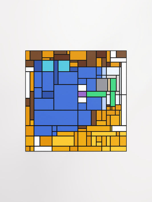 Grandpa's Bed Cursed Composition - "Piet Mondrian" Inspired Poster