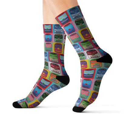 Joja Cola "Campbells Soup" Can Parody Pop Art Crew Socks