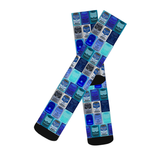 Joja Cola Blue Pop Art Crew Socks